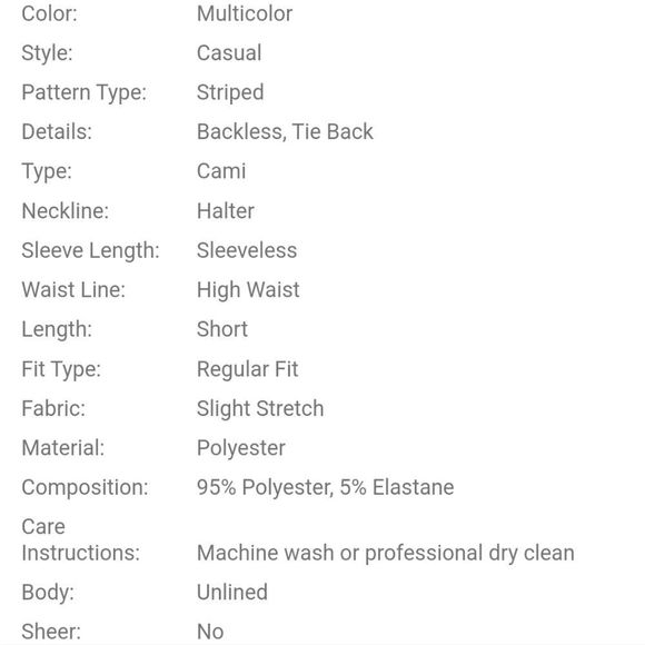 SHEIN Striped halter romper - M - Picture 8 of 8